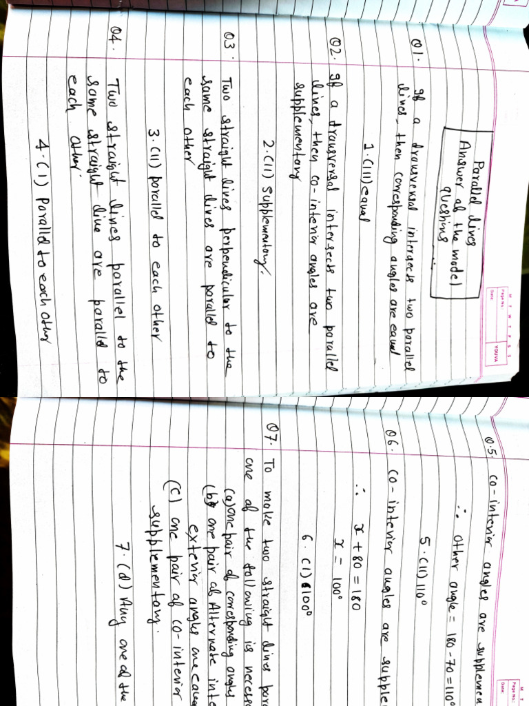 Solutions of Parallel Line. | PDF