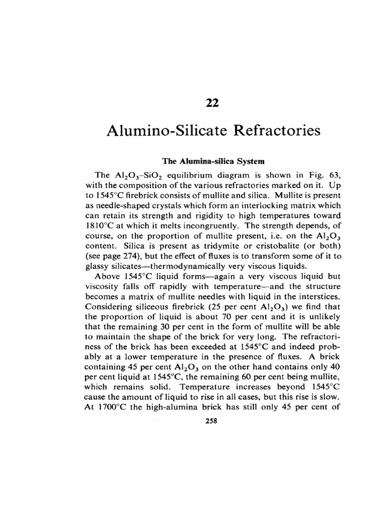 Alumino-Silicate Refractories Overview | PDF | Liquids | Viscosity
