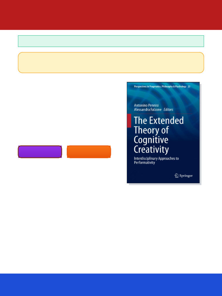 The Extended Theory of Cognitive Creativity: Interdisciplinary ...