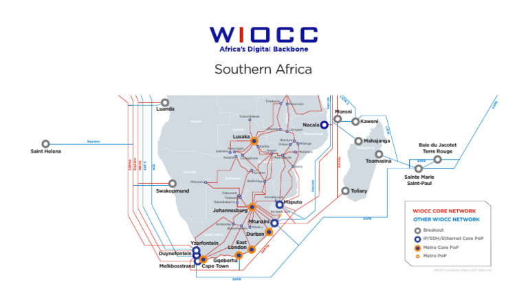 WIOCC Southern Africa Network Overview | PDF | Southern Africa | Africa