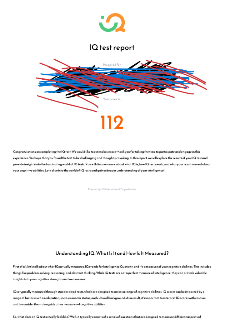 IQ Report Simulation | PDF