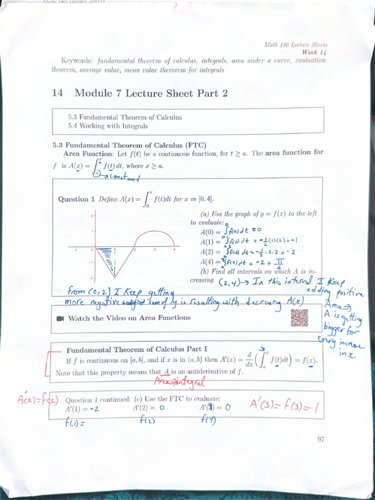 Math 180 Lecture Sheets | PDF
