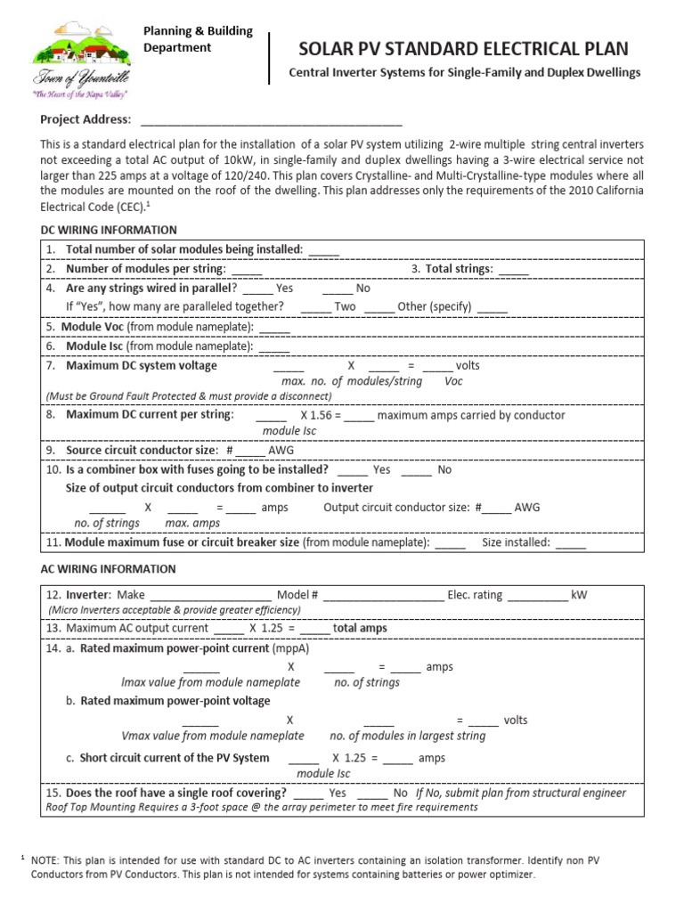 Solar PV Electrical Plan for Homes | PDF | Photovoltaic System | Power ...