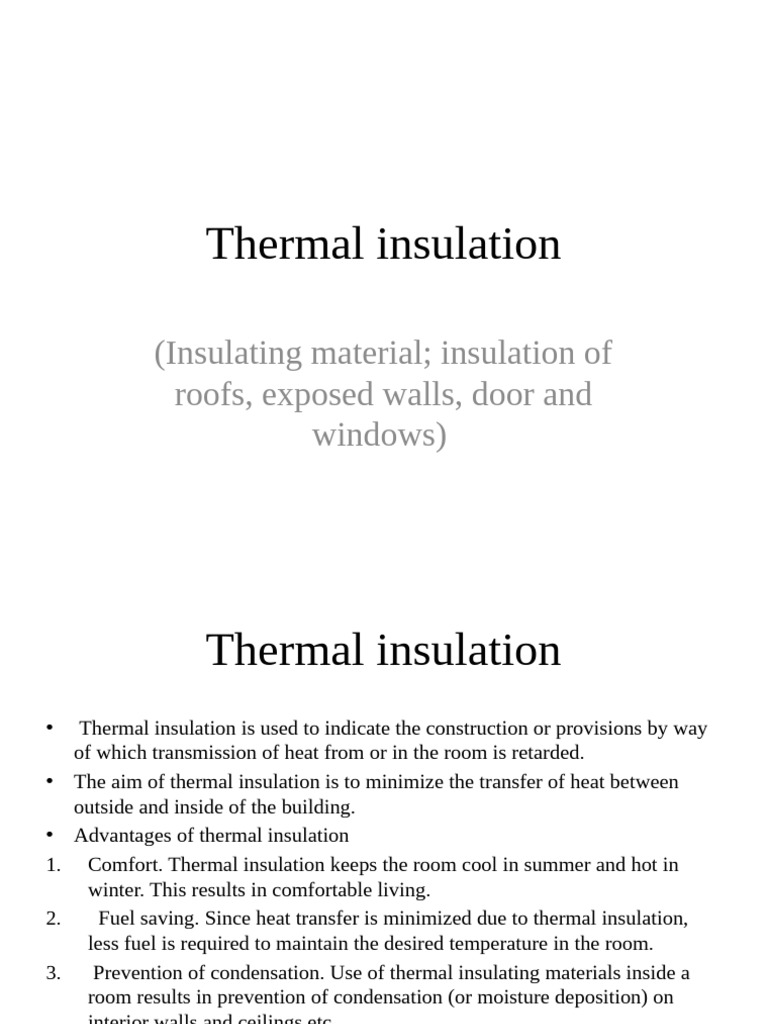 Thermal Insulation | PDF | Thermal Insulation | Roof