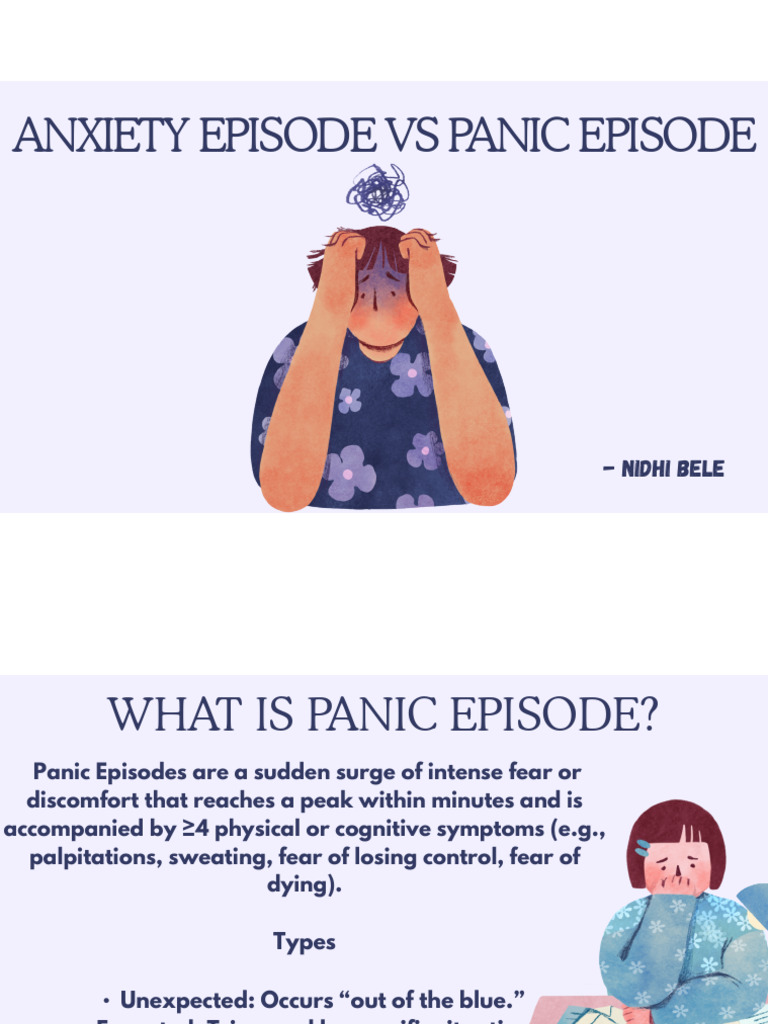 Panic vs Anxiety | PDF | Anxiety | Anxiety Disorder