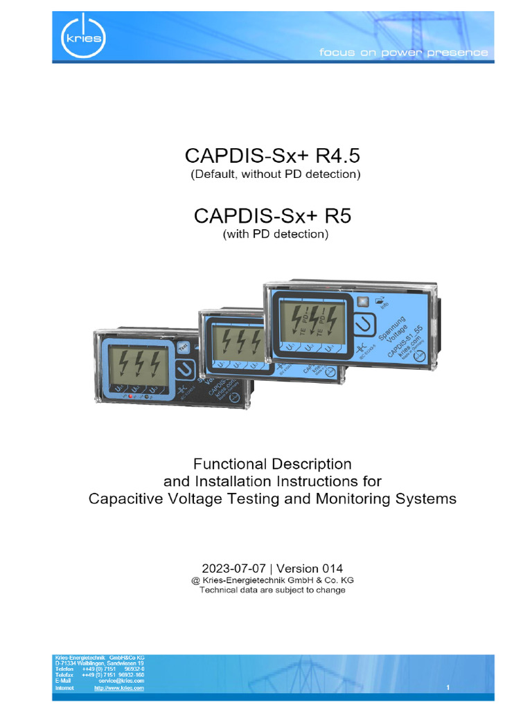 CAPDIS-Sx - Ficheiros - Kries - Cloud | PDF