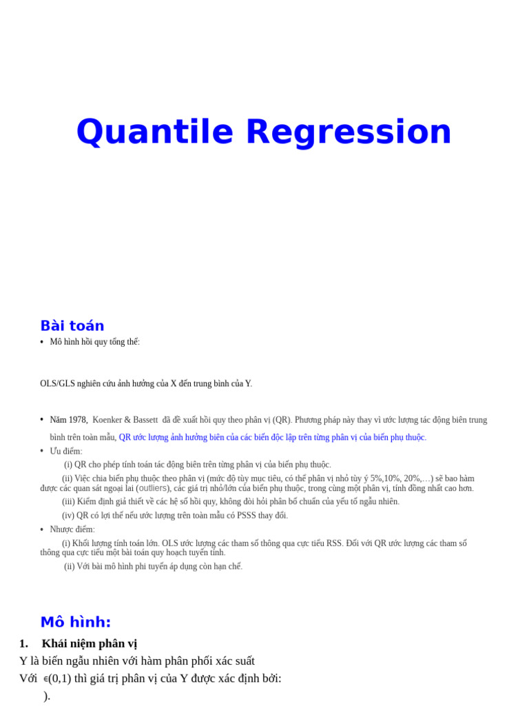 Ch2.5 Quantile Regression | PDF