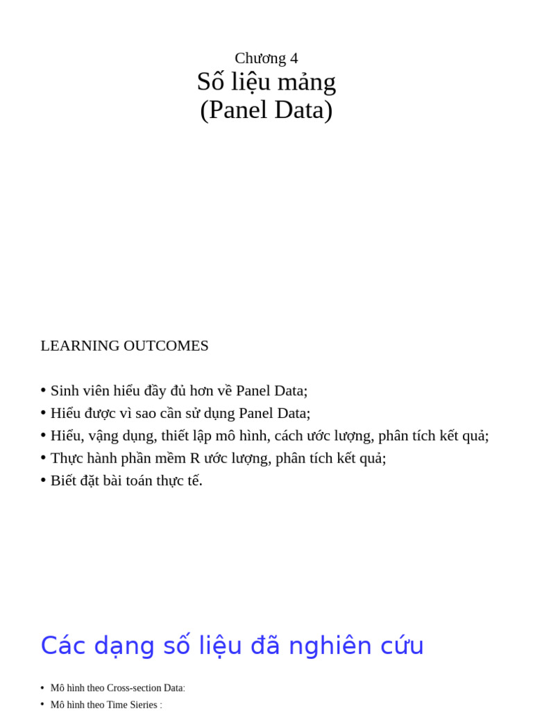 Ch2.4 Panel Data | PDF