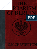GK Chesterton - The Barbarism of Berlin