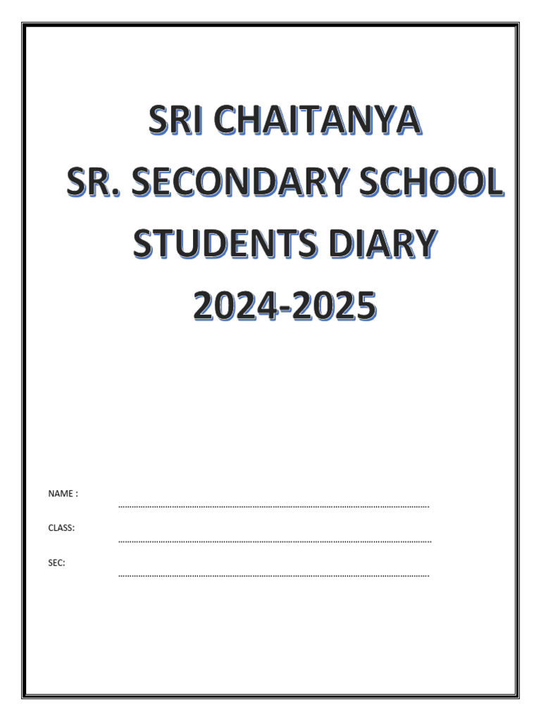 Student Diary | PDF
