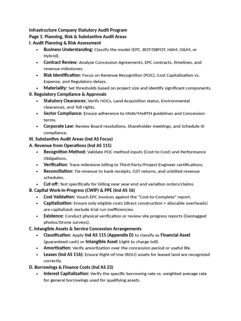 Infrastructure Audit Program Overview | PDF | Money | Economies