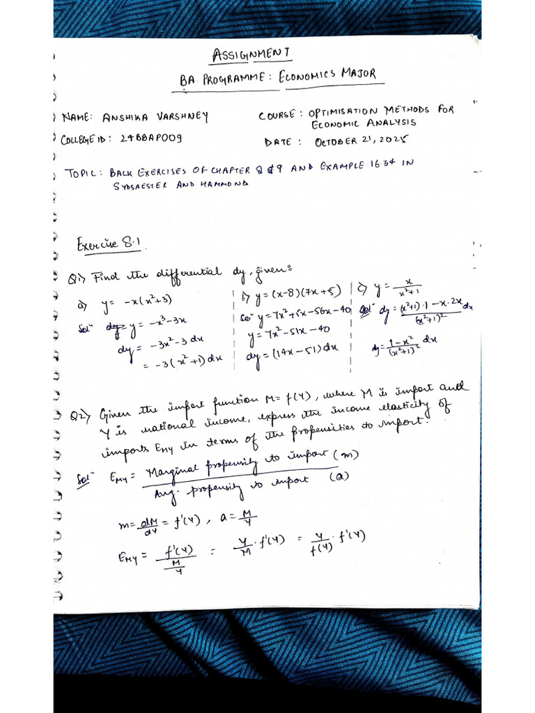 MathsAssignment Anshika | PDF