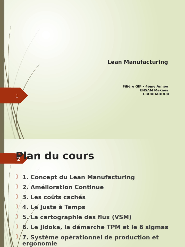 Introduction au Lean Manufacturing | PDF | Lean (production ...