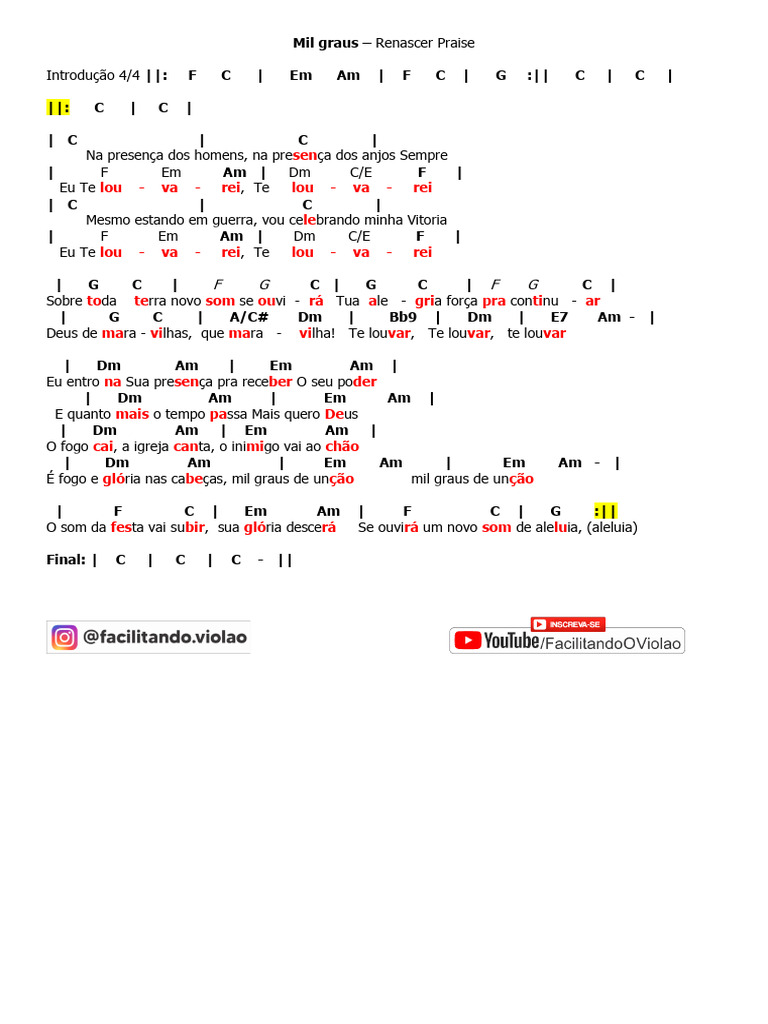 Letra da Música 