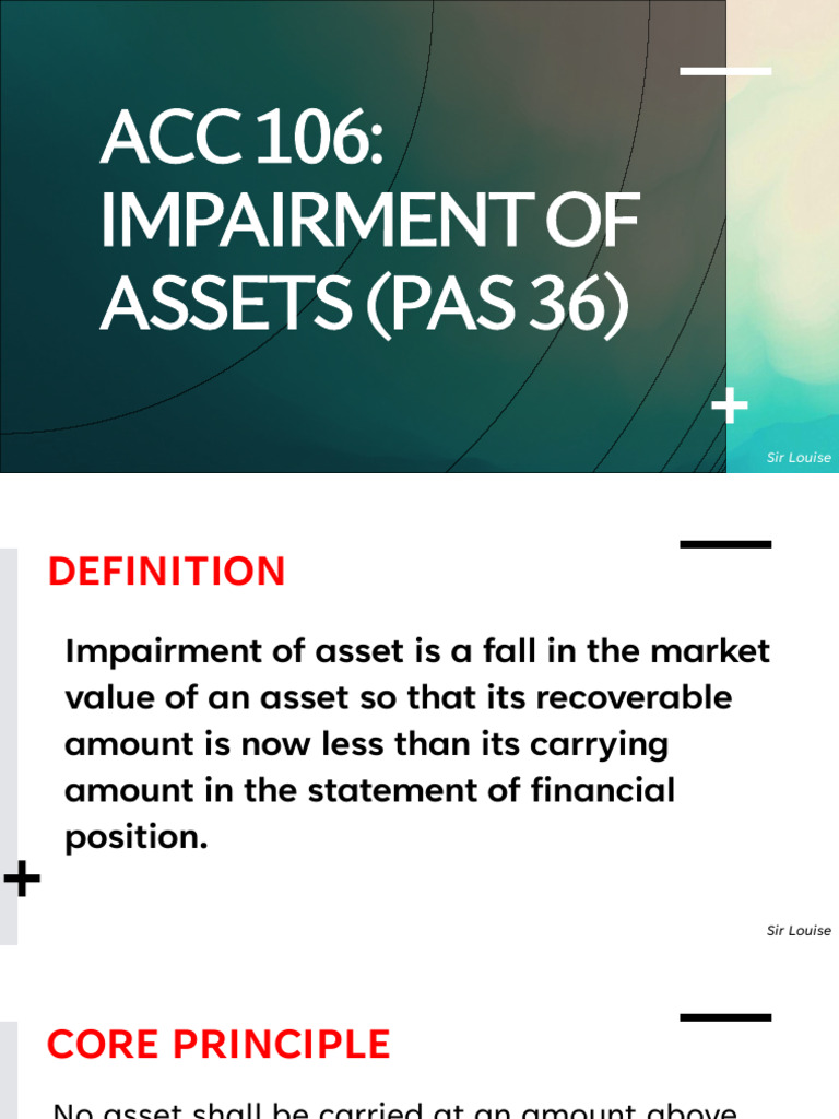 Impairment of Assets: PAS 36 Guide | PDF