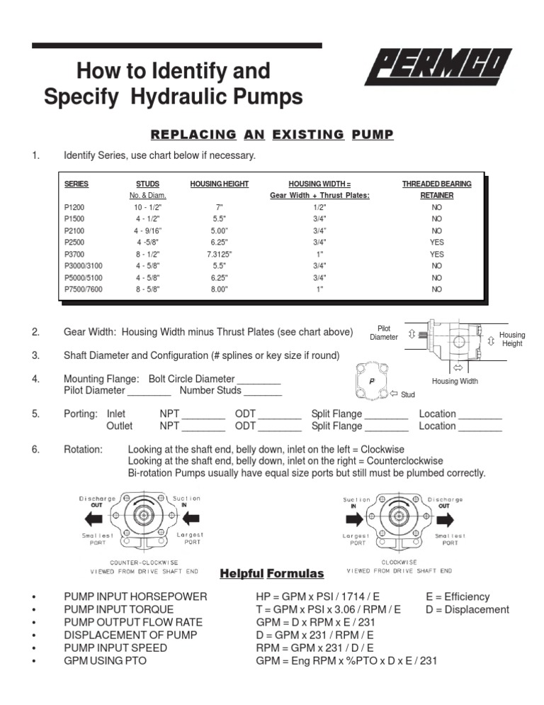 Hydraulic Pump Replacement Guide | PDF