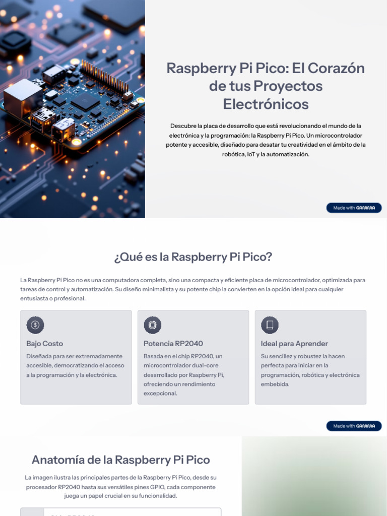 Raspberry Pi Pico: Guía para Proyectos Electrónicos | PDF | Arduino ...