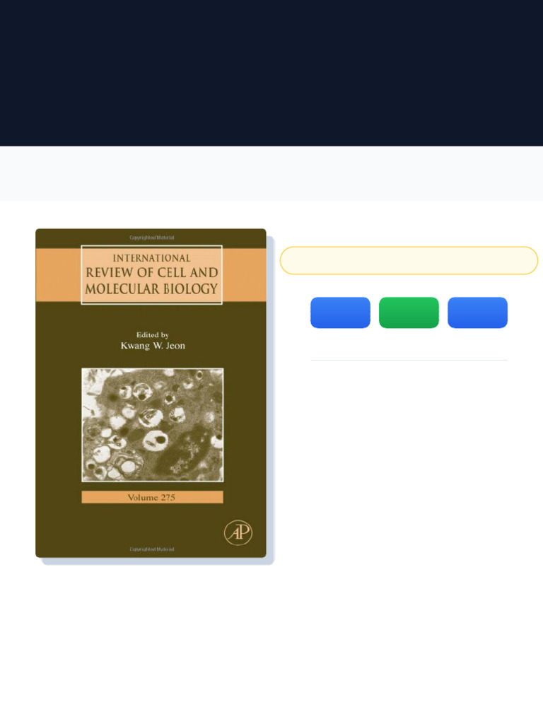 International Review of Cell and Molecular Biology 1st Edition Kwang W ...