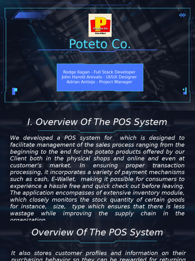 Poteto Co. POS System Overview | PDF | Point Of Sale | Information ...