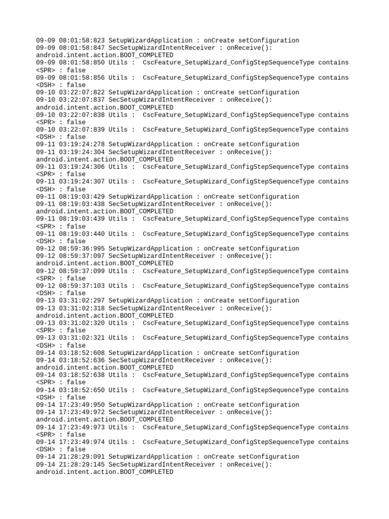 Setup Wizard Boot Configuration Logs | PDF