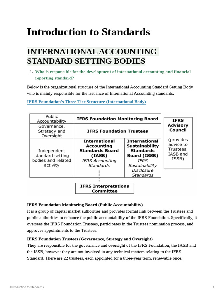 Introduction To Standards 2 | PDF | International Financial Reporting ...
