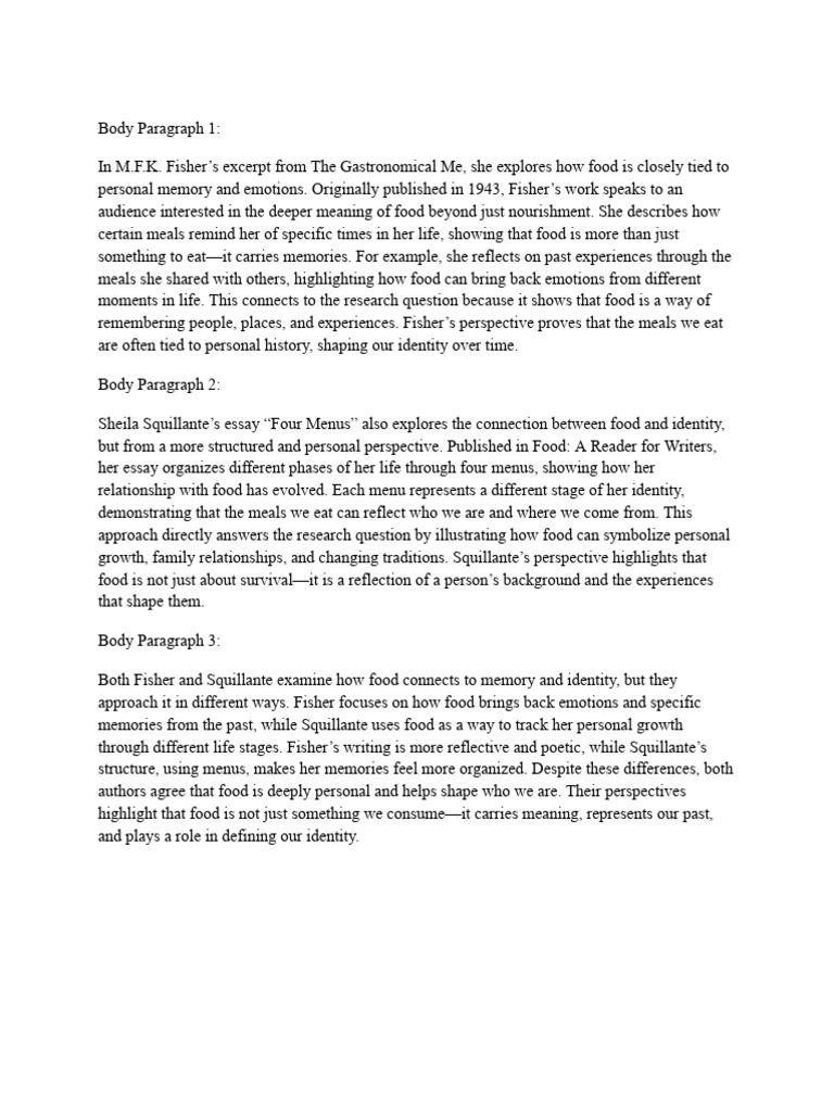 3 Body Paragraphs | PDF