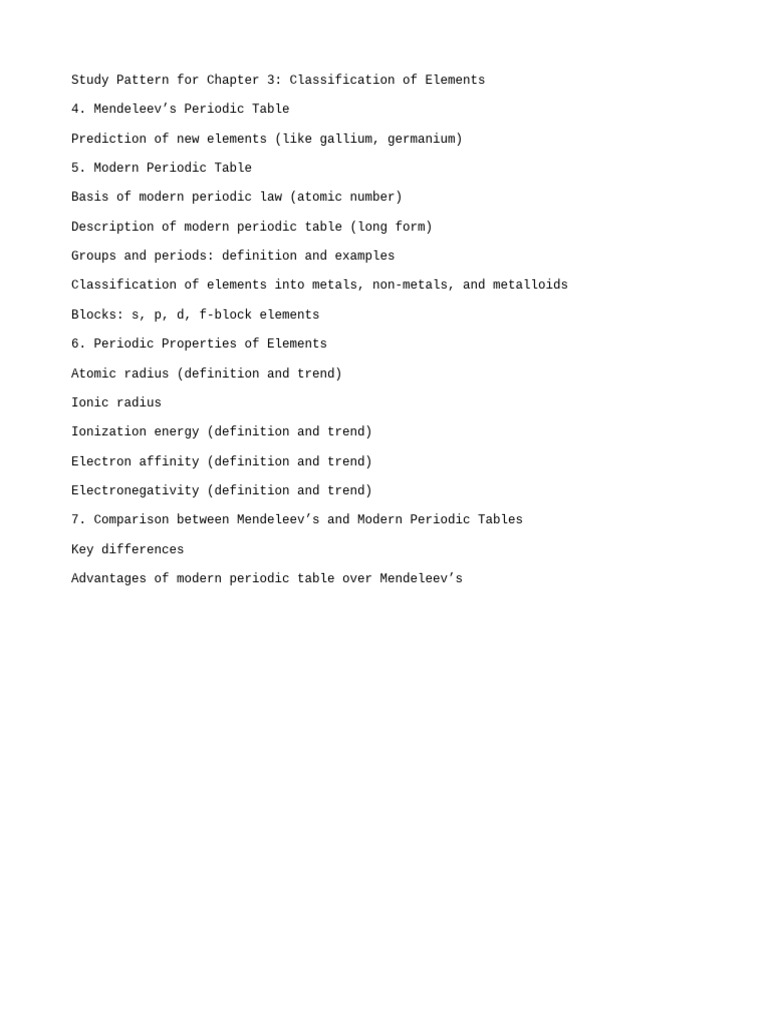 Chemistry Chapter Classification Of... | PDF
