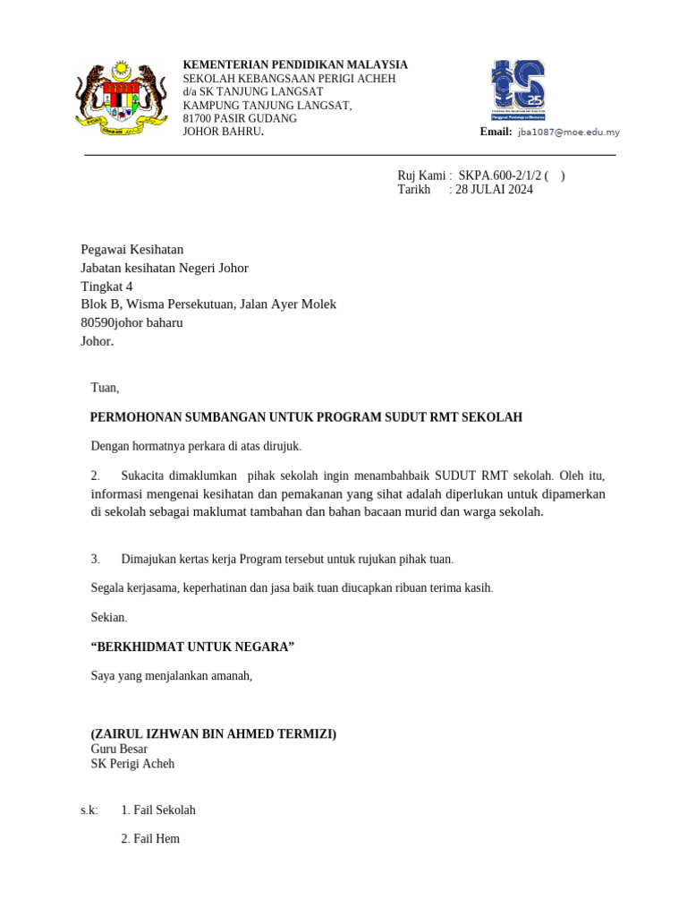 Mohon Sumbangan POSTER RMT | PDF