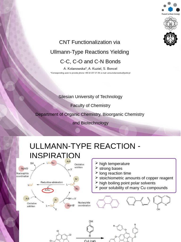 Prezentacja 3 | PDF | Carbon Nanotube | Chemical Reactions