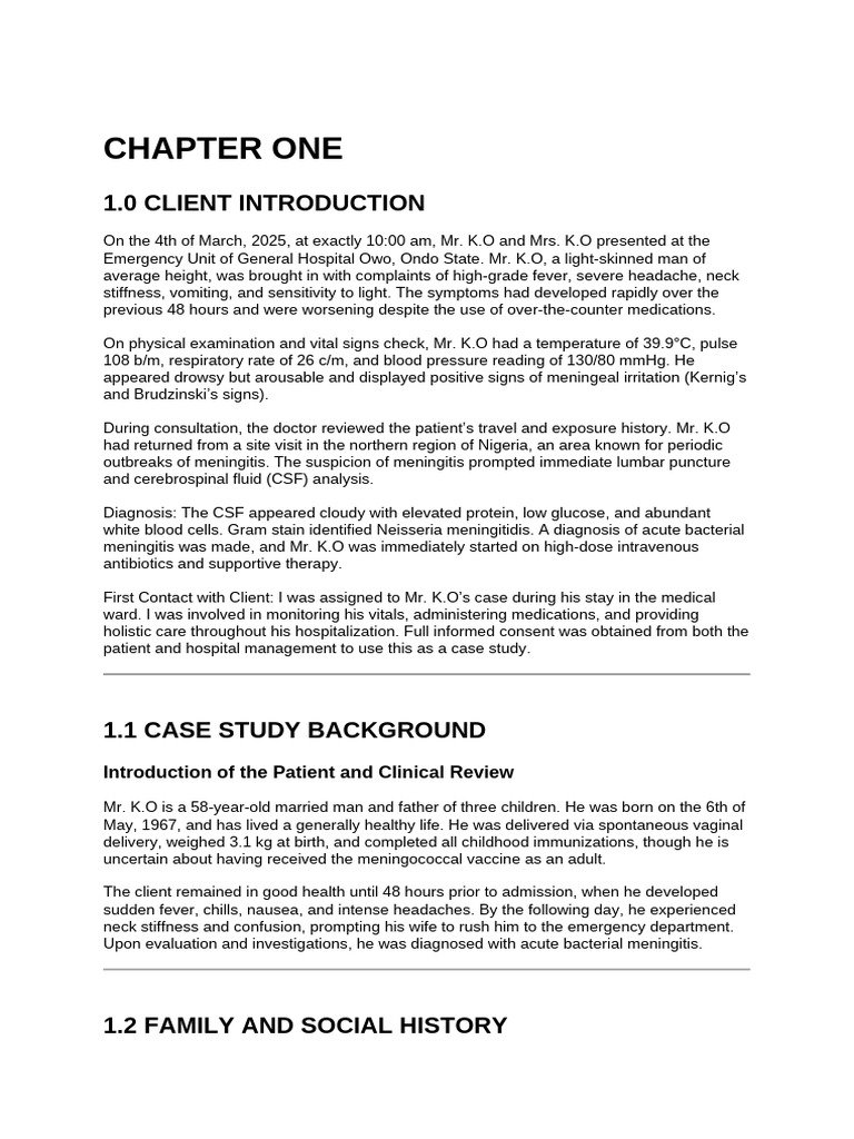Client Care | PDF | Meningitis | Pneumonia