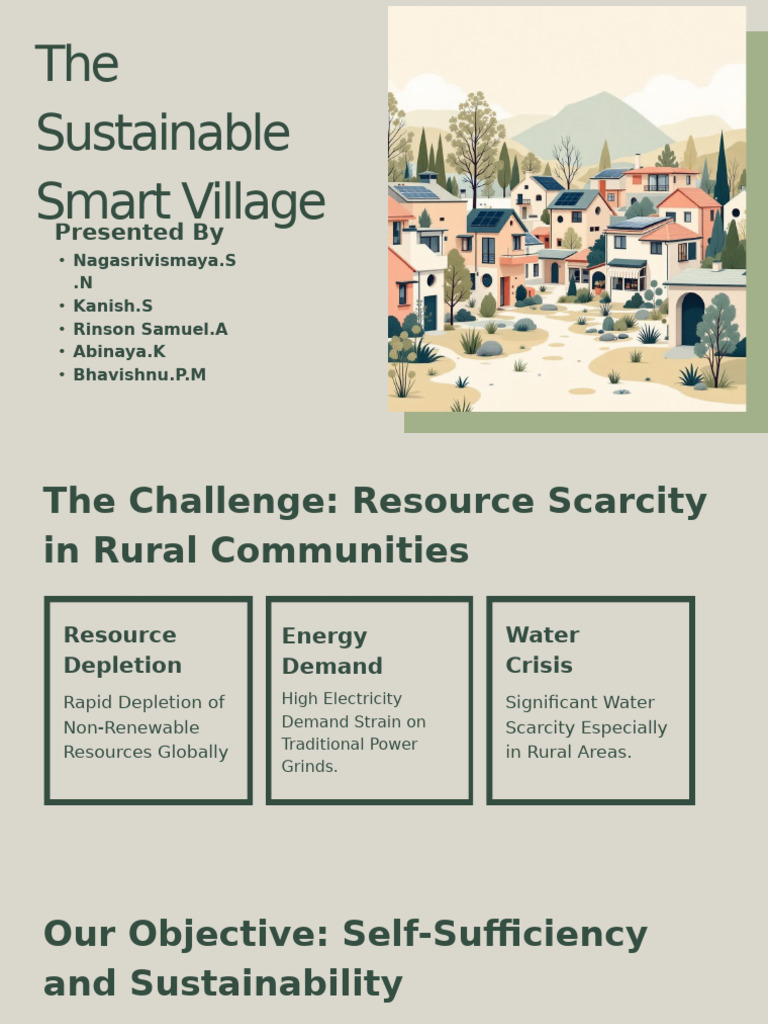 Sustainable Smart Village Solutions | PDF | Solar Power | Water