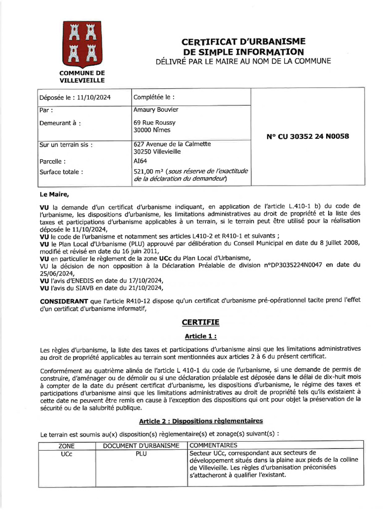 Arrete Decision DP | PDF