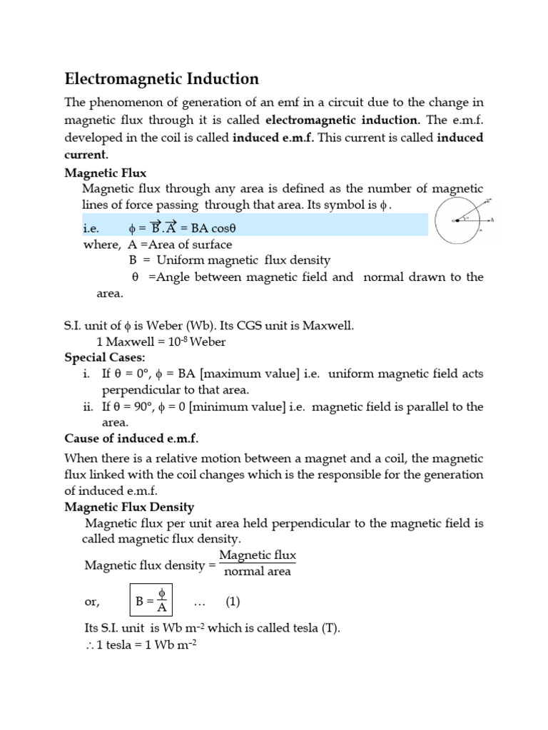Understanding Electromagnetic Induction | PDF | Electromagnetic ...