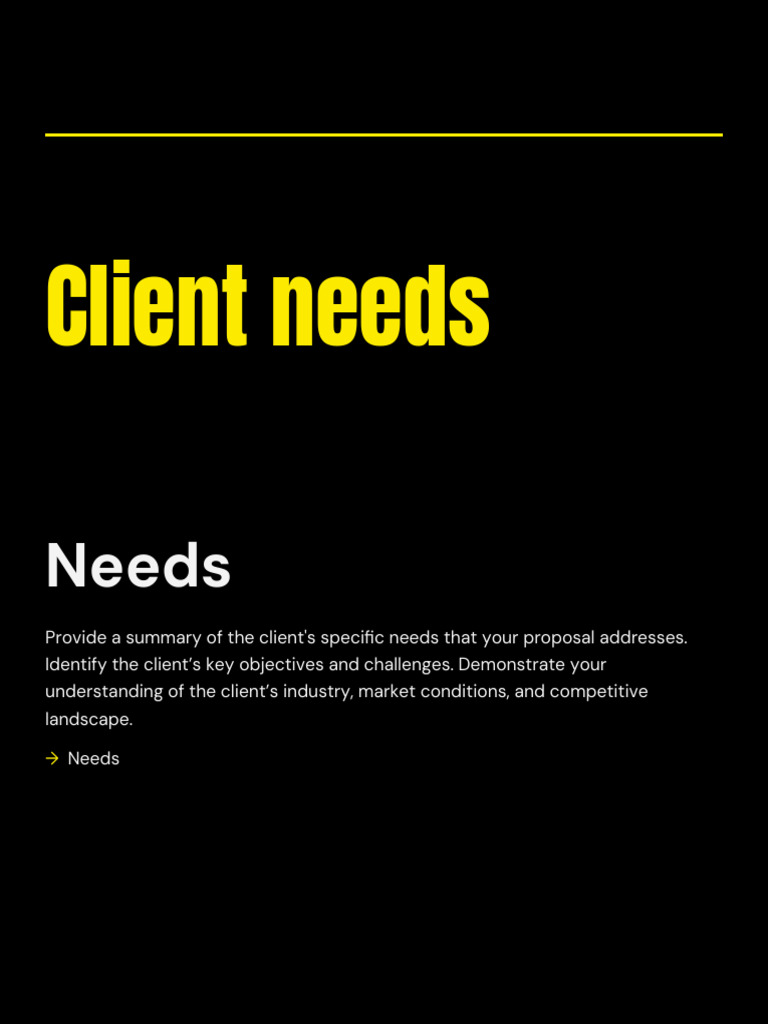 Client Needs and Solutions Overview | PDF