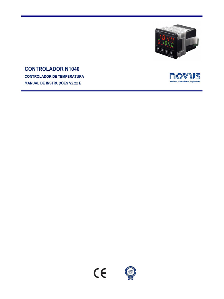 Manual Técnico Controlador Novus N1040 | PDF | USB | Informática