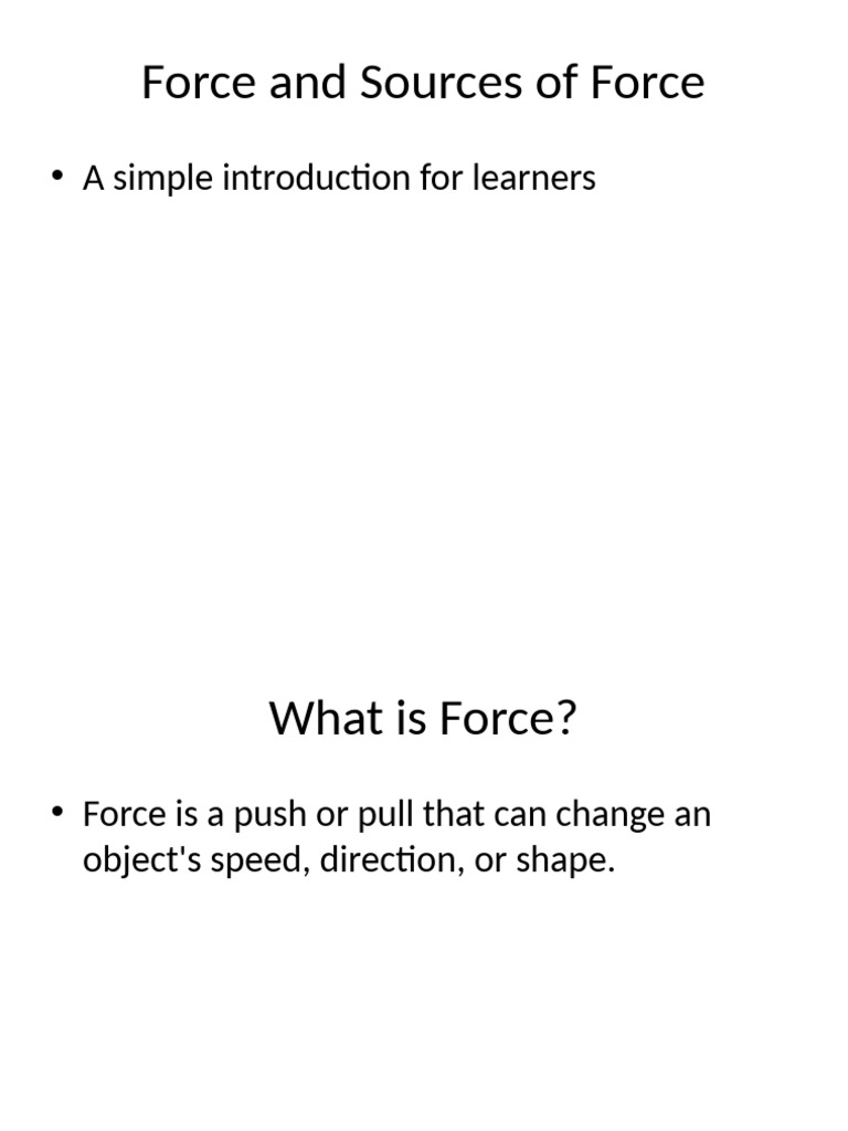 Understanding Force: Types and Effects | PDF