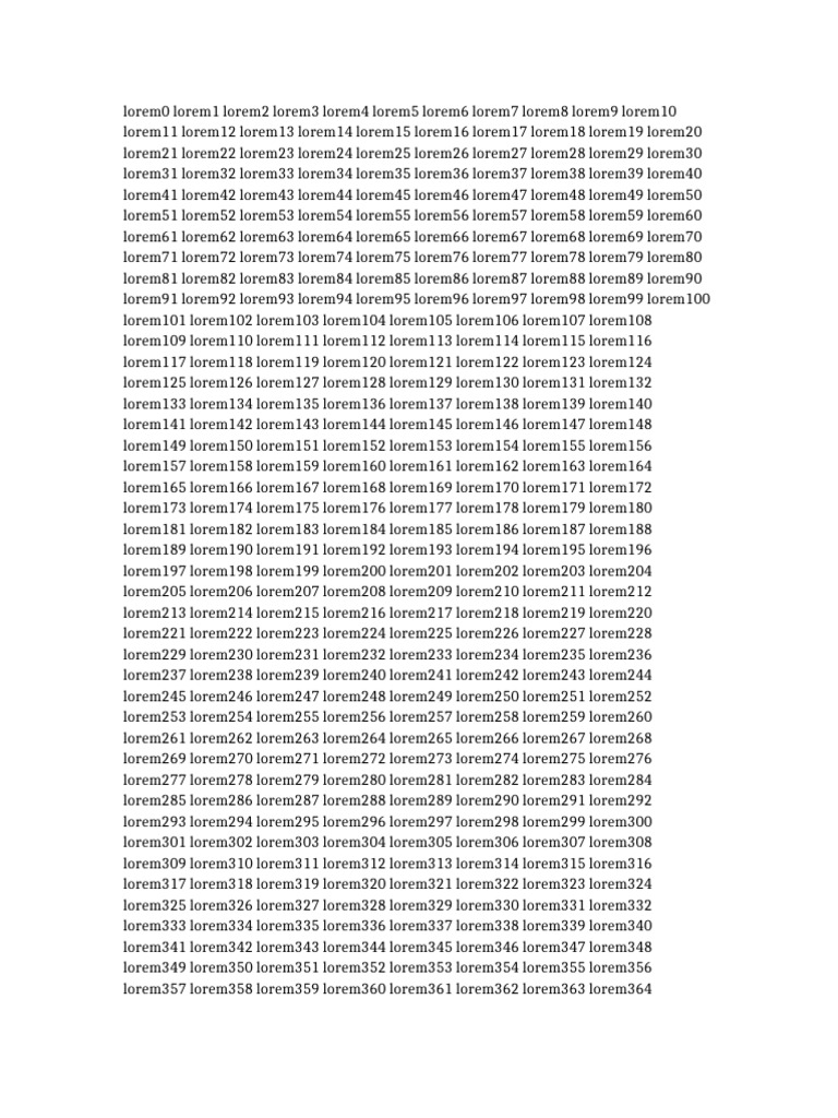 Comprehensive Lorem Ipsum Text Sample | PDF