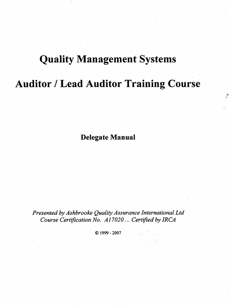 QMS Auditor Page 1 To 80 | PDF