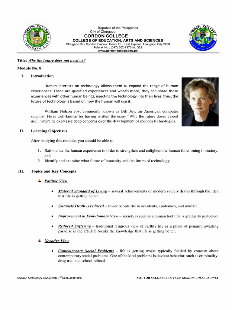 Why Future Doesnt Need Us Module Pdf