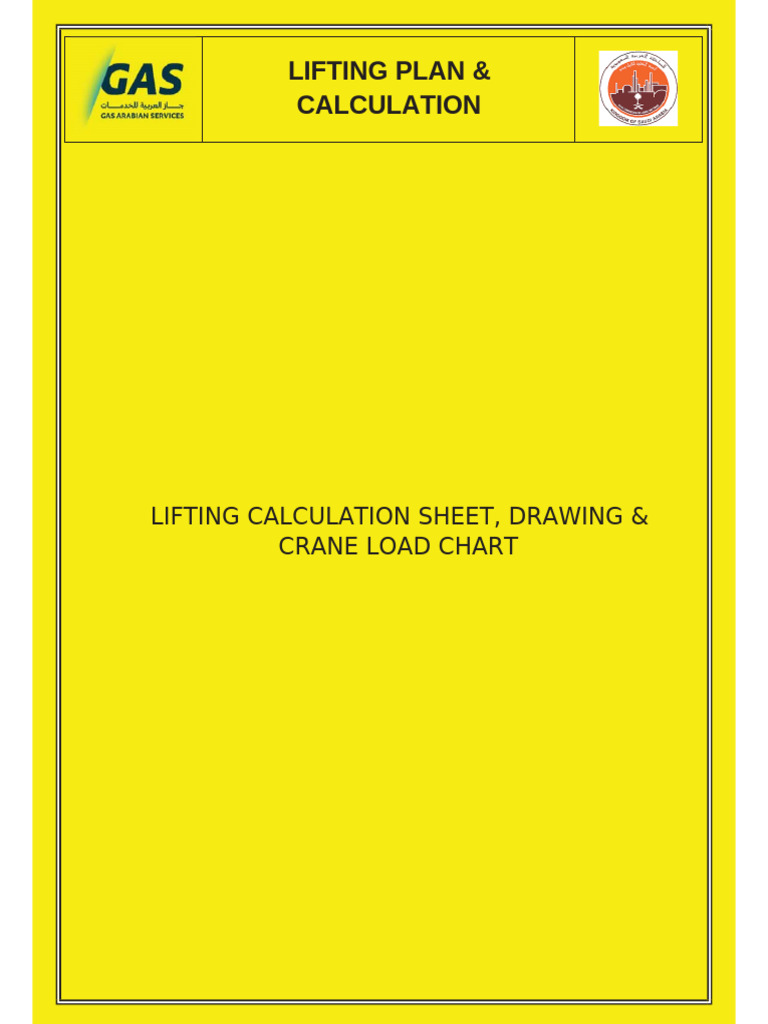 Crane Lifting Plan and Calculation Guide | PDF | Crane (Machine)