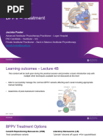 Zuma Maneuver for BPPV Treatment | PDF