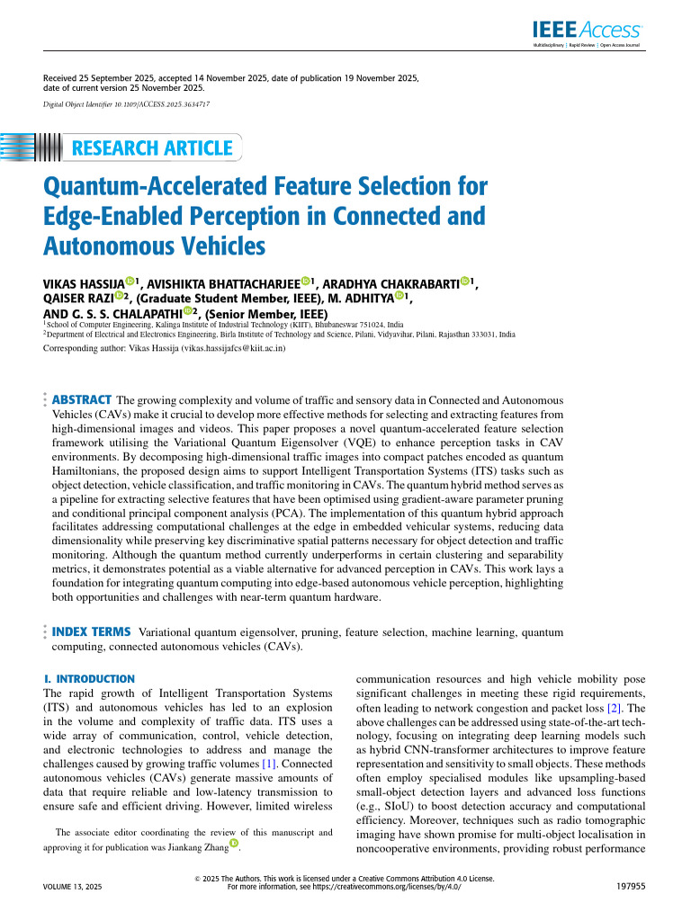 Quantum Feature Selection for CAVs | PDF | Principal Component Analysis ...