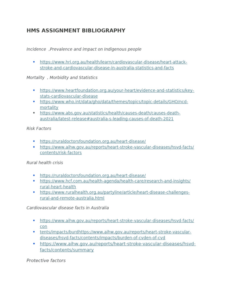 Hms Assignment Bibliography | PDF