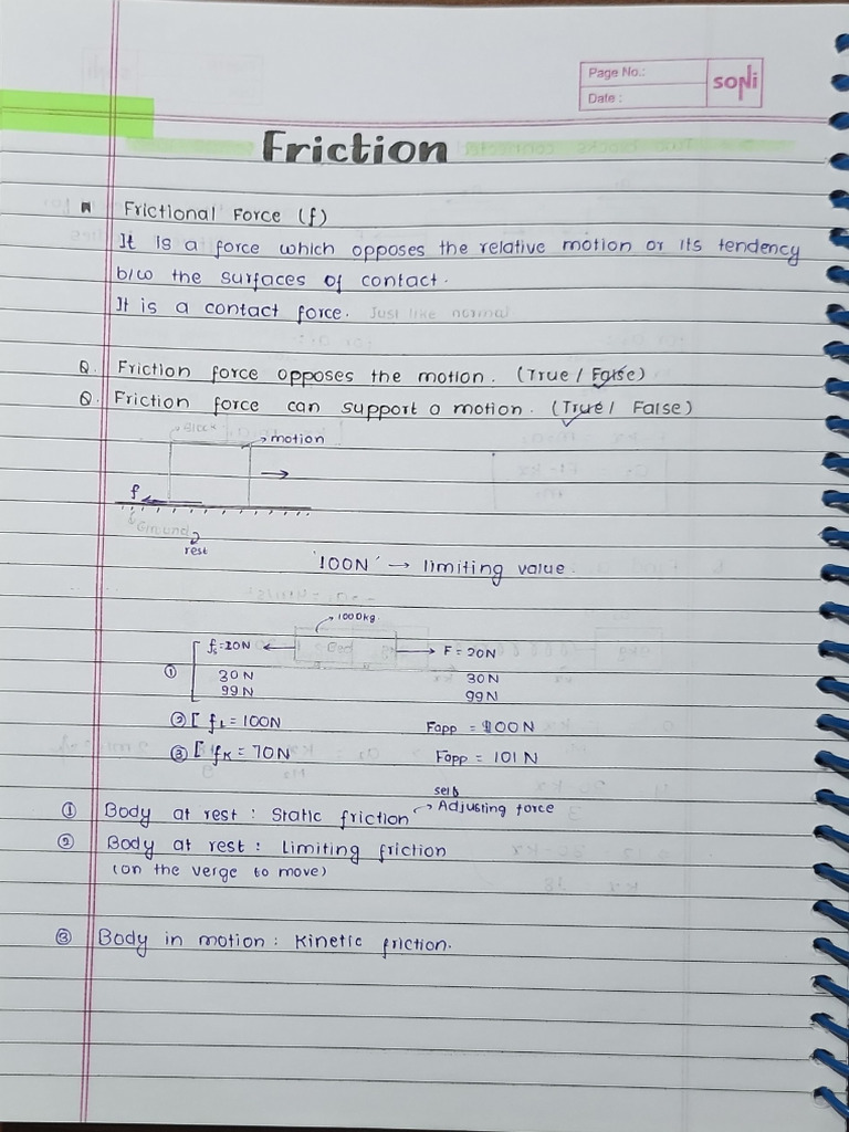 Friction | PDF