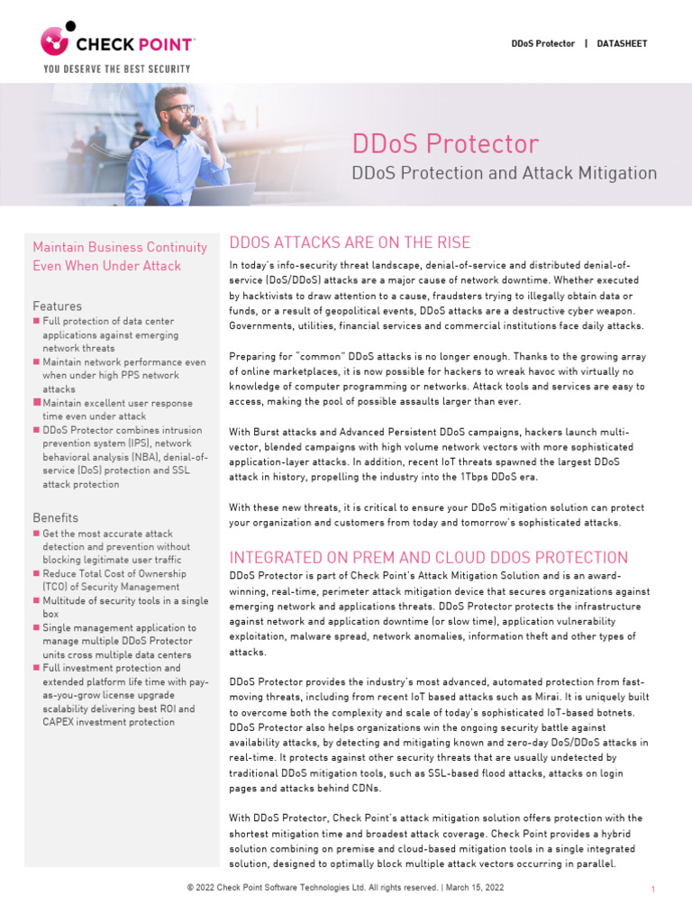 DDoS Protector: Advanced Attack Mitigation | PDF | Denial Of Service ...