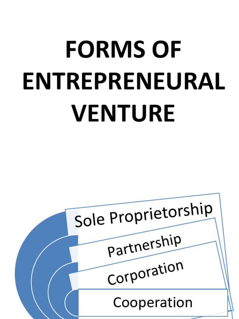 Forms of Entrepreneural Venture | PDF | Corporations | Partnership