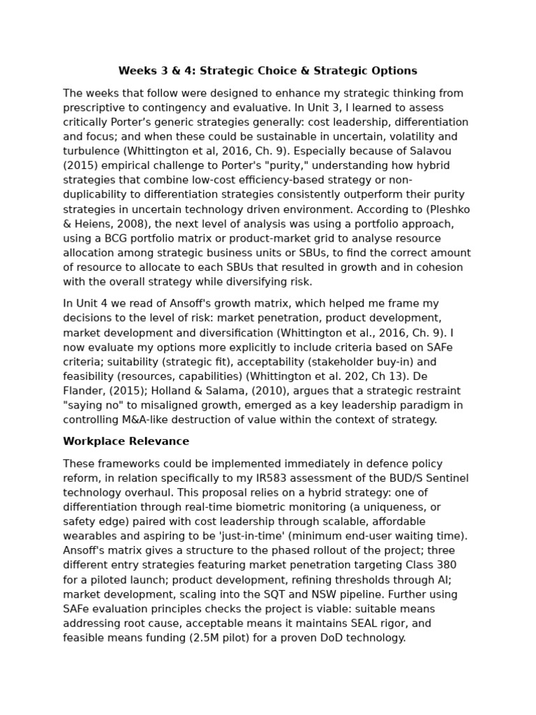Unit 3 and 4 Journal Entry | PDF | Risk | Leadership