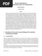 Download Recent Contributions to the Mathematical Theory of Communication Weaver by telecult SN959180 doc pdf