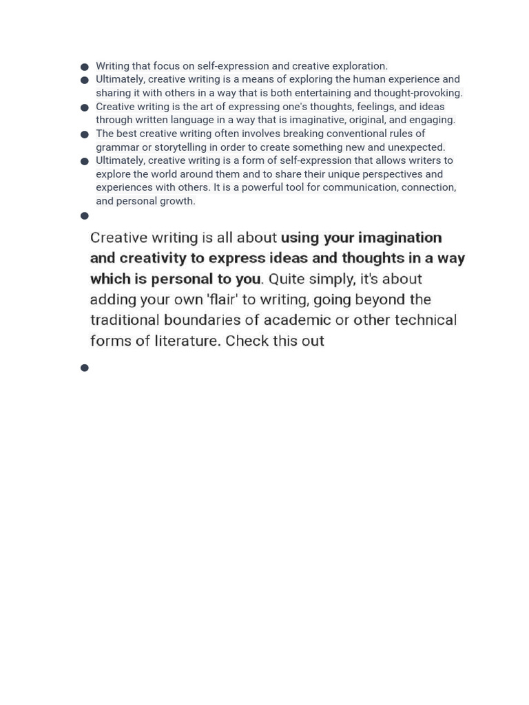 Creative Writing | PDF