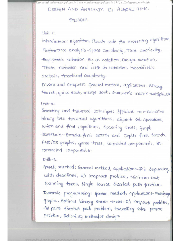 Daa Notes | PDF